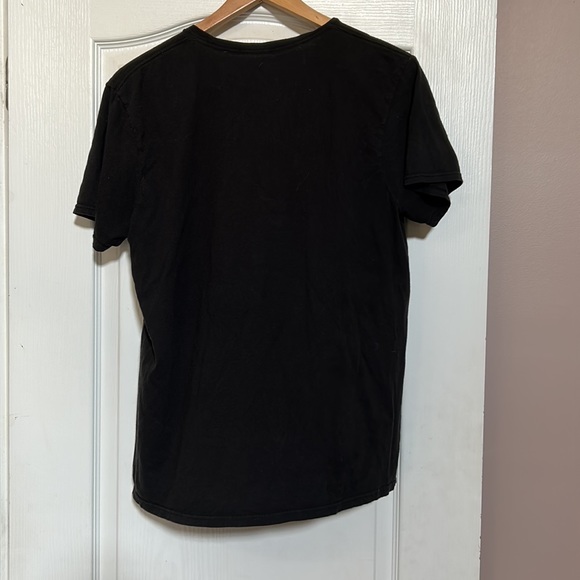 Psychedelic Smurf Mushrooms Tie Dye Black Tee Men’s Size Large - Picture 3 of 15